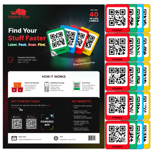 40 Smart Color QR Code Labels
