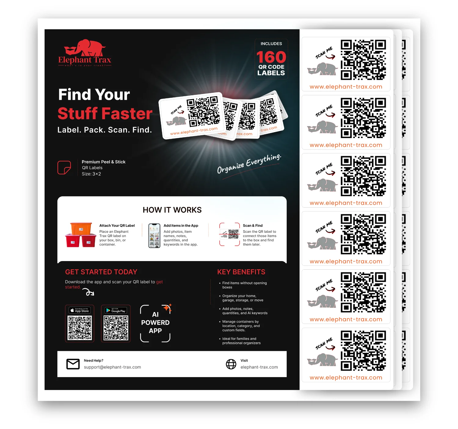 160 qr code labels