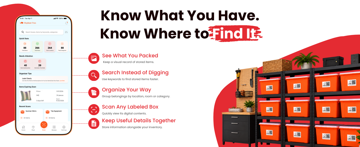 scan any box labels