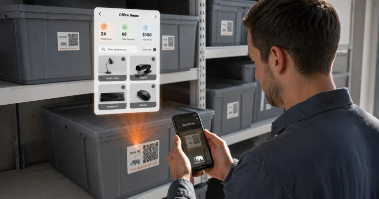 Label Storage Boxes With QR Codes