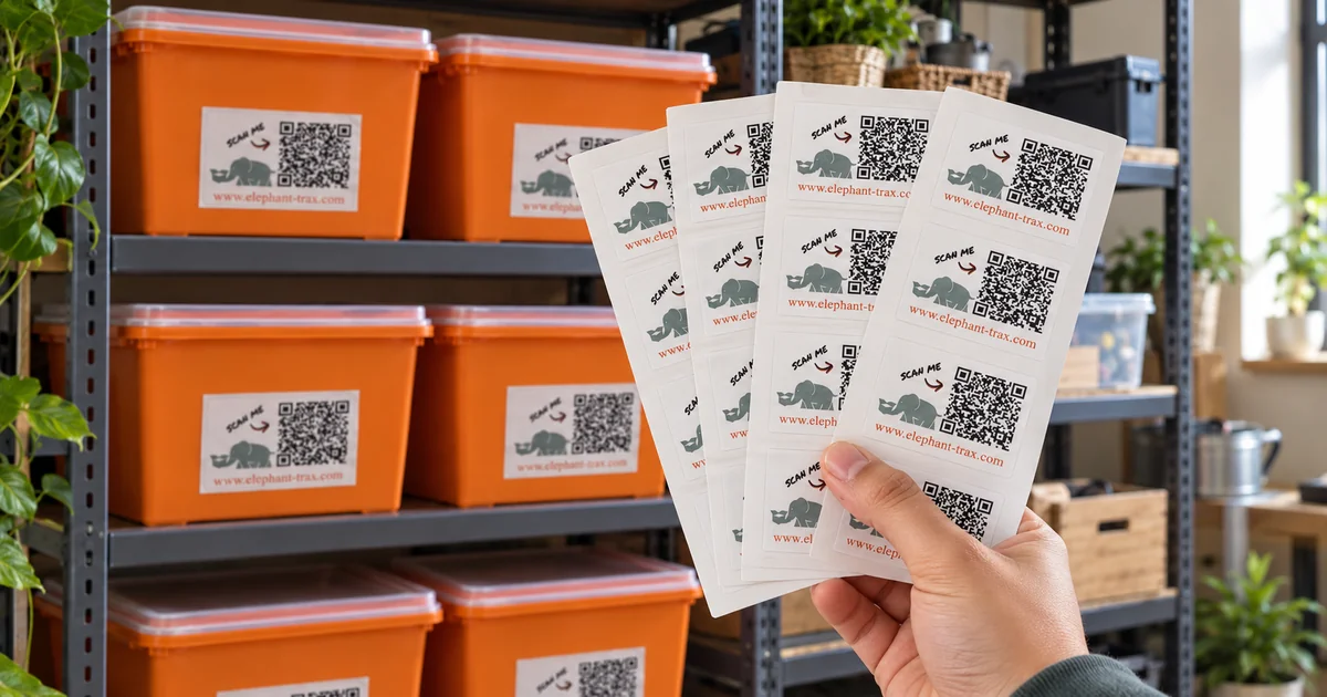 smart labels for storage bin