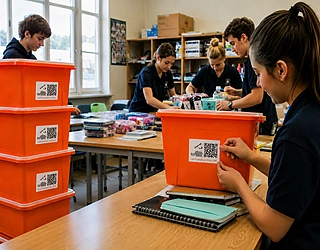 boxes with qr code