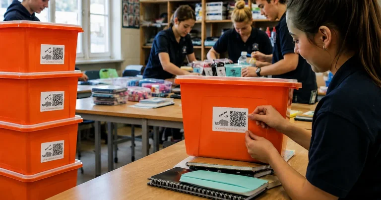 boxes with qr codes