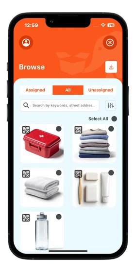 donation browse mockup