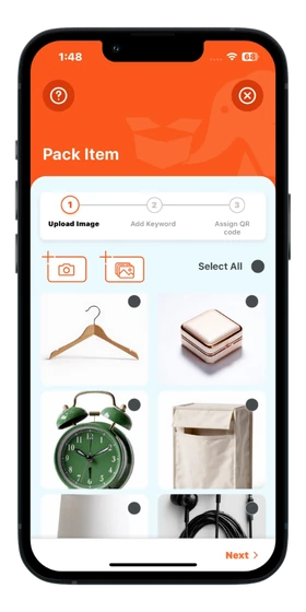 home pack items images upload step1
