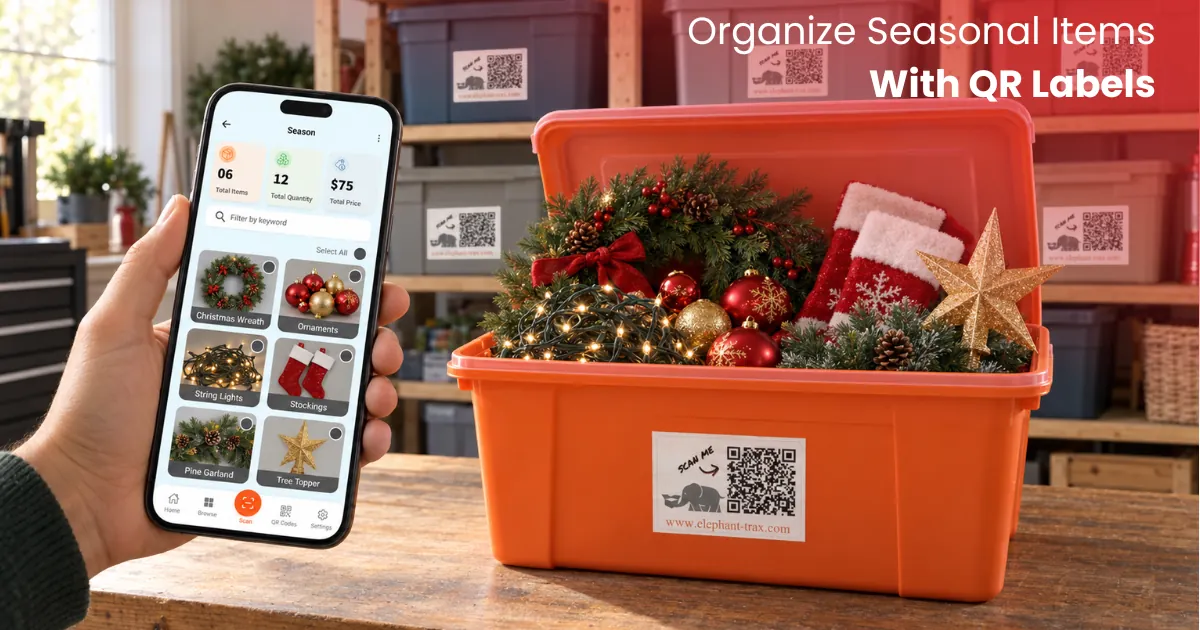 organize seasonal items
